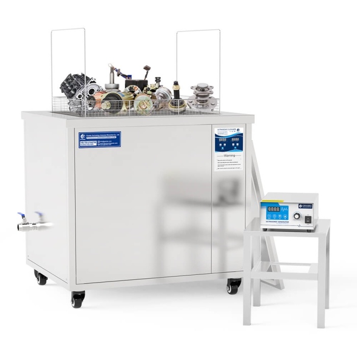 2400W 50gal 28KHz cylinder ultrasonic cleaning tank