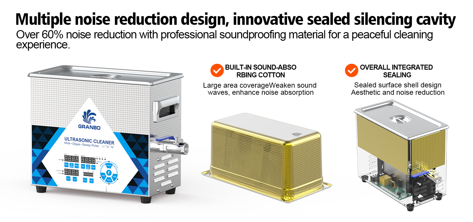 120kHz High-Frequency Ultrasonic Cleaner, 4.5L, 0-200W Adjustable Bath with Sweep & Degas for Sample Vials & Optical Components
