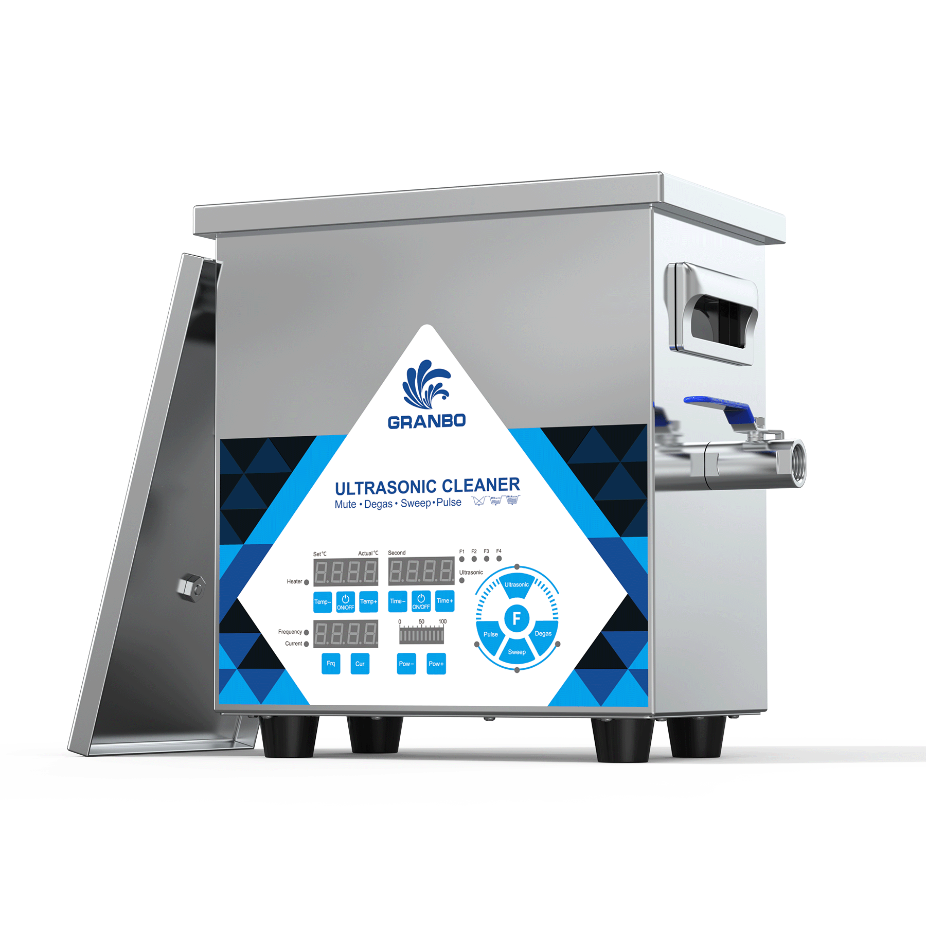 Granbo GNLH0203-20 Ultrasonic Cleaner With Lid Removed Showing Open Top View Granbo GNLH0203-20 Ultrasonic Cleaner With Lid Removed Showing Open Top View