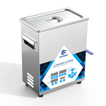 Granbo GL0205-2840 4.8L 28/40kHz Switchable Dual-Frequency Ultrasonic Cleaner Top Elevated View Showing Compact Stainless Steel Tank Design