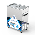 Granbo GL0305-4068 4.8L 40/68kHz Switchable Dual-Frequency Ultrasonic Cleaner Three-Quarter View With Stainless Steel Lid Closed