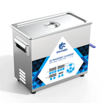 Granbo GL0404-4068 4.5L 40/68kHz Switchable Dual-Frequency Ultrasonic Cleaner Top Elevated View Showing Compact Stainless Steel Tank Design