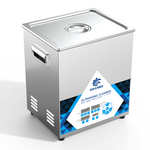 Granbo GL0814-130 14L 130kHz Benchtop Ultrasonic Cleaner Top Elevated View Showing Compact Stainless Steel Tank Design