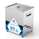 Granbo GL0814-40 14L 40kHz Benchtop Ultrasonic Cleaner Three-Quarter View With Stainless Steel Lid Closed