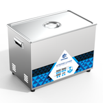 Granbo GL1630-68 30L 68kHz Benchtop Ultrasonic Cleaner Top Elevated View Showing Compact Stainless Steel Tank Design