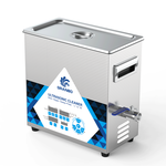 Granbo GLS0806-200 6.5L 200kHz Benchtop Ultrasonic Cleaner Three-Quarter View With Stainless Steel Lid Closed