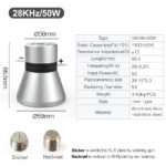 50W 28kHz Horn Type Ultrasonic Cleaning Transducer for Automobile Engine Parts Degreasing Tanks and DIY Immersible Transducer Boxes - Image 6