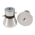 50W 28kHz Horn Type Ultrasonic Cleaning Transducer for Automobile Engine Parts Degreasing Tanks and DIY Immersible Transducer Boxes