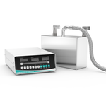 GK0618 300W immersible ultrasonic transducer plate with digital generator, 280x180x100mm SUS304 hook-mount enclosure, and braided flexible conduit