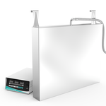 GK4860 2400W immersible ultrasonic transducer plate with digital ultrasonic generator, 750x600x100mm SUS304 stainless steel hook mount box and braided conduit