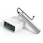 Granbo GH0950 Stainless steel immersion ultrasonic vibration transducer rod resting on a digital ultrasonic generator
