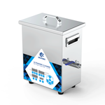 Granbo GNLH0205-17 ultrasonic cleaner side view showing drain valve and handle