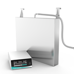 SUS304 immersible ultrasonic plate with hanging hooks and compact digital power generator for industrial degreasing tanks