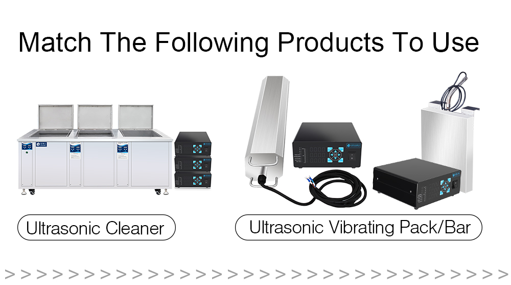 Compatible ultrasonic cleaning tanks, immersible transducer packs, and vibrating bars