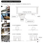 Ultrasonic transducer stud welding installation steps and correct alignment diagram for cleaning tanks