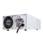 Rear panel of ultrasonic generator with cooling fan, power cord, and output connector